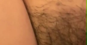 Close up Hairy Asian Pussy; Clit Rub and Sex, goldentiktokk