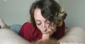 Small-Titted Babe Sucks Balls in POV Blowjob Video, lizziebeauty