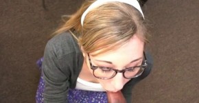 Freaky Teen With Glasses Emma Haize Sucks A BBC, pornloverx