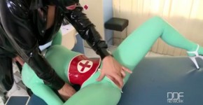 Latex Lucy has a Huge Orgasm in Clinic Fuck Session, areresss