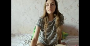 Filming my cute teen stepsister in her bedroom after she shaved her pussy, Sa22n3j2aym