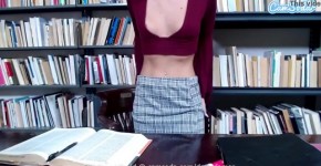Mackenzie Mace Masturbates in the library, Cur23t3neya