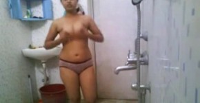 Indian College Babe In Hostel Shower, risin9star