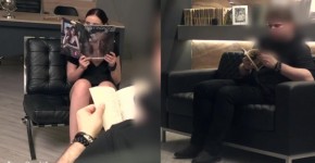 Silence. Jeny Smith with no panties teasing a man. Hidden camera office prank, Quanev