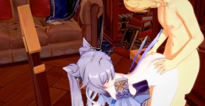 Genshin Impact Hentai - Aether x Ganyu Handjoob and fucked - Japanese Asian Manga Anime Game Porn, sontit