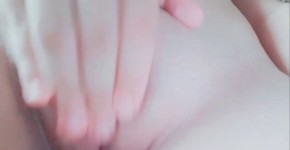 Pale petite girl masturbating, close-up pink tiny pussy - Hana Lily, Unnyako