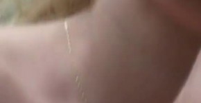 Curly haired blonde Jaqueline Stone giving a wet blowjob outdoors, Viliese