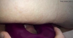 double ended dildo filling wife arse and pussy, Vi2son21or