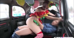 Gal in clown costume fucked by the driver for free fare, Donardo4n