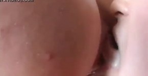 Hot girl cleaning the fresh cum out of her friends ass, Ridonne