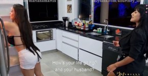 Mariana Martix fucks Kourtney Love's husband in the kitchen, Zees4han