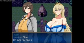 Abandoned village reclamation of Princess Ponkotsu Justy [PornPlay Hentai game] Ep.1 Lazy princess with giant breasts, athend