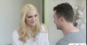 Lustful babe Kenna James gets a hardfuck in the bed, spuugje