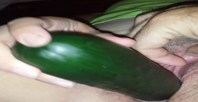 Cucumber dildo in pussy vs wife, stolenpenny