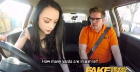 Fake Driving Hard sex and creampie on 2nd lesson for Alessa Savage, engond