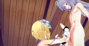 Genshin Impact Hentai - Lumine Handjob and Blowjob to Razor - Japanese asian manga anime game porn, ederor