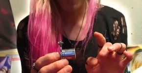 My New Inverted Chastity Cage Cums w/ a Tiny Fake Diik Attachment, sildear