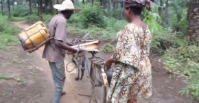 Some where in Africa ,the Yoruba house wife BBW caught fucking by the village palm wine tapper on her way to market, he convince
