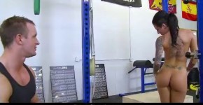 Tattooed big tits babe Christy Mack hardcore gym sex, Prororestor