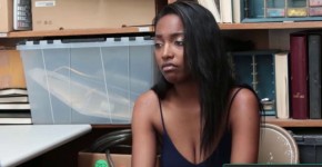 Sexy Ebony Thief Sucking Big Cock to Avoid Jail - Teenrobbers.com Daya Knight, Rheas2