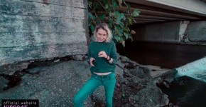 Public Agent fuck Russian Teen in Doggy Under the Bridge with Cum Swallow, Ssanne
