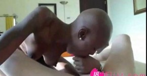 Bald black babe ENNOXXxx loves blowjob n creampie, sweetkys