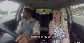 Busty British driving babe doggystyle pounded by black guy, Donkbbs