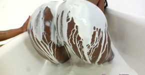 Ebony milk enema les squirting out ass, yonoutof