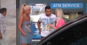 Two Hot Blonde Angels Took Amateur Dude Into The Fuck Car To Have Some Sexy Fun And Cum Popper Training, asisist