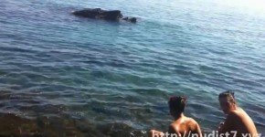 Nudist female with big clit nude on beach voyeur cam, kobaltu