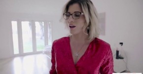 Horny stepson spying on his busty mature stepmother, Gleneva