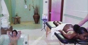 Curvy Ebony And Her Girlfriend Lick The Pussy Of Their Masseuse Stephie Staar, Joeller