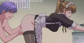 Modest maid sucks cock and fucks (Uncensored Hentai), isesit