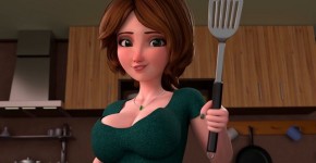 ▸ MILF Aunt Cass Gets Fucked and Creampied in Loud Toon Kitchen Session, Stephanie3D