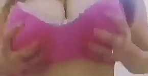 Sexy indian Girlfriend sonali playing with her boobs, Bana4ed