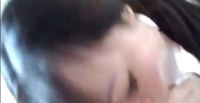 Chinese girl sucks a hairy cock and swallows his load, tiredtitties