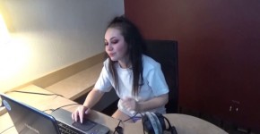 18 year old Lenna Lux masturbating in headphones, Wingarr