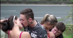 Krystal Swift receiving cum on her face and big tits in public sex gangbang orgy, Rtonya