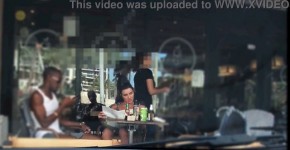 Cheating Wife #4 Part 3 - Hubby films me outside a cafe Upskirt Flashing and having an Interracial affair with a Black Man!!! po