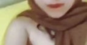 Pap Ukhti Jilbab Coklat Nenen Mungil live Namanya Doi, sonesseng123