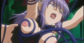 Caught anime gets squeezed her bigtits and ass drilled by tentacles, HudsonS